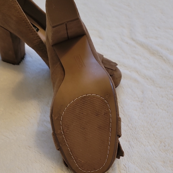 Steve Madden Brown Suede Fringe Heels - Picture 4 of 7